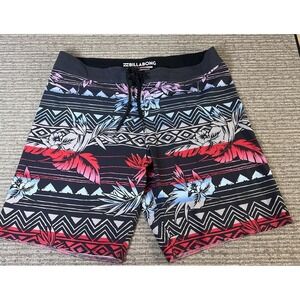 Vintage Y2K Billabong Airlite Sundays Men Board Shorts 34 Black Surf Swim Grunge